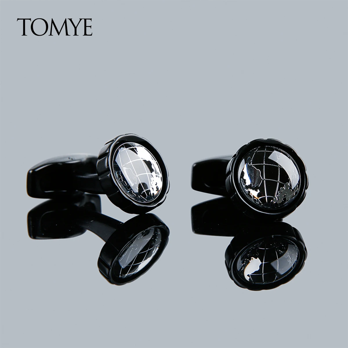 Запонки черные TOMYE XK19S113 высококачественные запонки с круглыми картами для