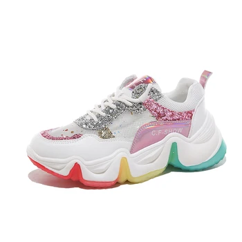 

Summer Women Vulcanized Shoes Comfortable Sneakers Woman Breathable Casual Shoes Ladies Mesh Running Shoes Sports Shoes 2020 New