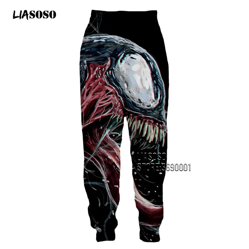 LIASOSO Harajuku 3D печати фильм Venom бойню Штаны унисекс брюки, тренировочные брюки в повседневном стиле блузка из хипстера уличная G3061 - Цвет: 10