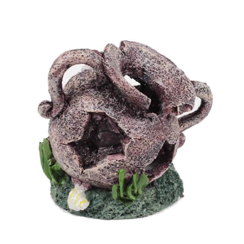 ประดิษฐ์ Fish Tank เครื่องประดับแจกันขนาดใหญ่ Shattered ถ้ำหลุมตกแต่ง