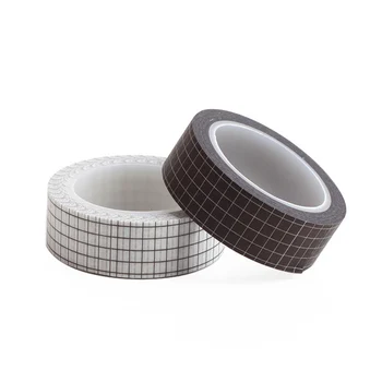 

Hot Sale 2 PCS Washi Tape Black White Grid Masking Tape Adhesive Tapes Stickers Decorative Stationery