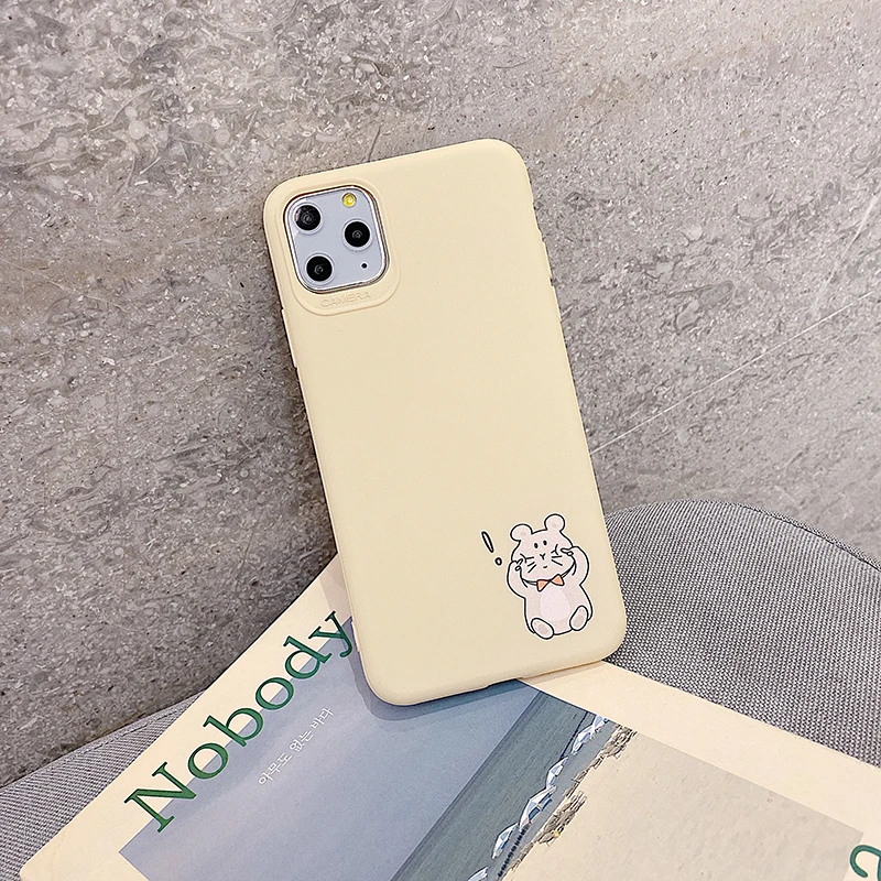 Милый силиконовый чехол для телефона с мышкой для iPhone 11 Pro, мягкий ТПУ чехол для iPhone 7 8 7Plus X XR XS Max Plus, чехол ярких цветов