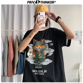 

Privathinker Men Woman Printed Loose Tshirts Tee High Street Oversize T-Shirt Couple Korean Female Summer Funny T-shirts 2020