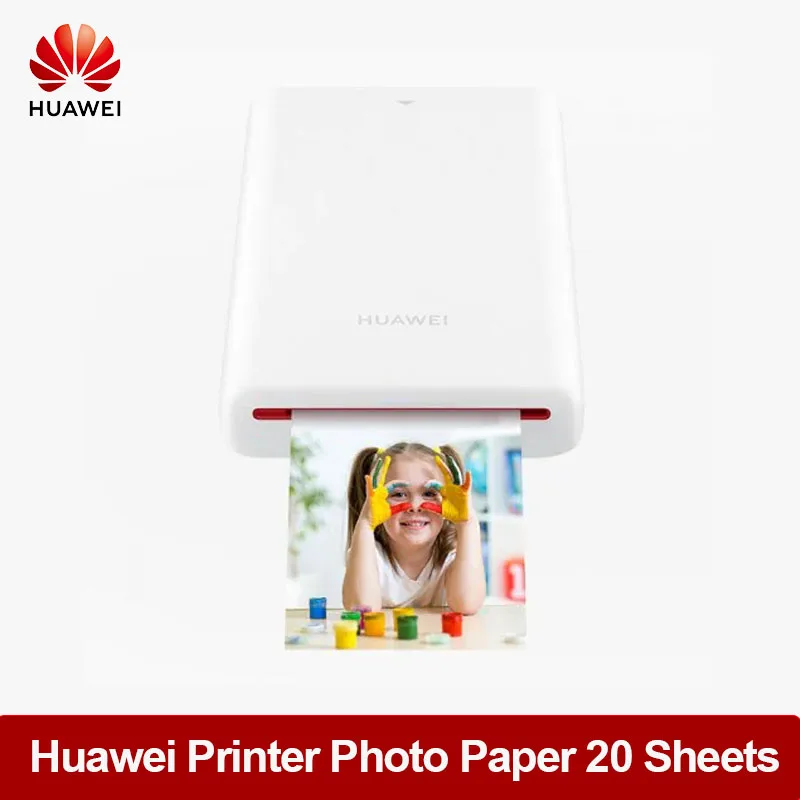 Papel fotográfico para impresora Huawei, Mini impresora portátil de  bolsillo, sin tinta, 20 hojas|Control remoto inteligente| - AliExpress