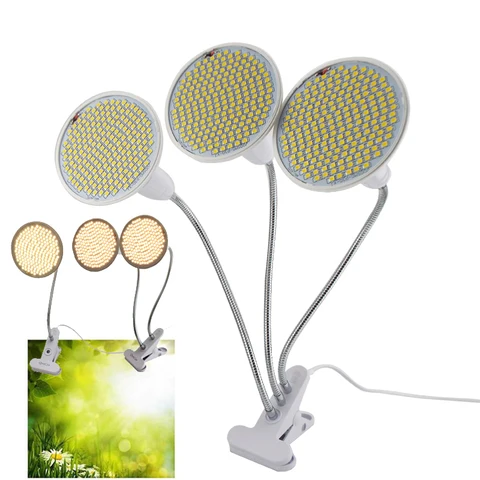 200 LED Grow light plant growing flower lamp kit Full Spectrum sunlight Phyto yellow Lamp Hydro Fitolamp growbox Clip veg