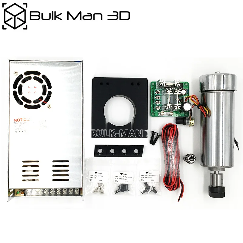 400W CNC 12 V-48 V DC мотор шпинделя с воздушным охлаждением с контроллер скорости ШИМ и комплект крепления шпинделя 52 мм для DIY фрезерного станка с ЧПУ