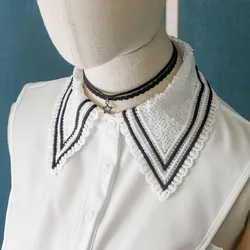 Women Neck Fake Collars White Color Color Shirt Detachable Collar for Women Sweater False Collar Decorative Remoable Faux Col