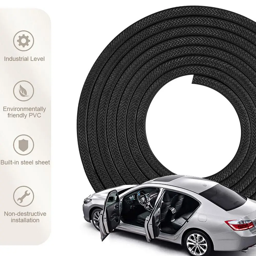 5M Universal Built-in Steel Disc Car Anti Collision Strip Auto Door Edge Scratch Protecter Bumper Sealing Guard Trim | Автомобили и