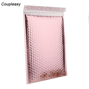 50 PCS/Lot Rose Gold Plastic Bubble Envelopes Bags, Padded Shipping Envelope, Waterproof Bubble Bags