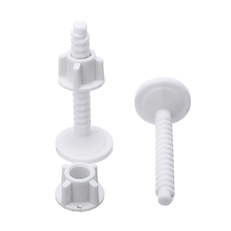 1 Pair Plastic Toilet Seat Screws Fitting Kit Replacement Toilet Seat Expansion Screw Hinges Tool