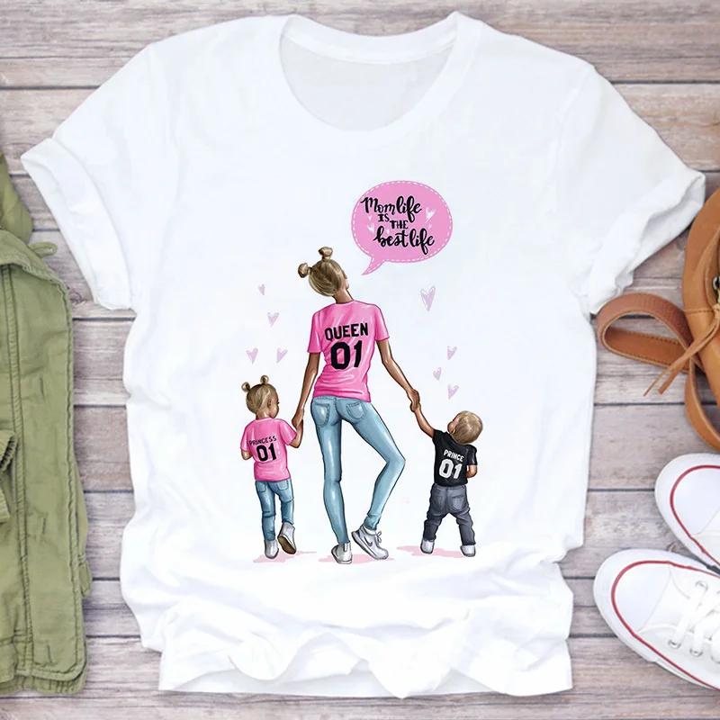 Super Mom yellow T shirt Women Mother's Love Print T-shirt Harajuku Mama TShirt Vogue Tops tee shirt Femme Vogue 2020 new Summer