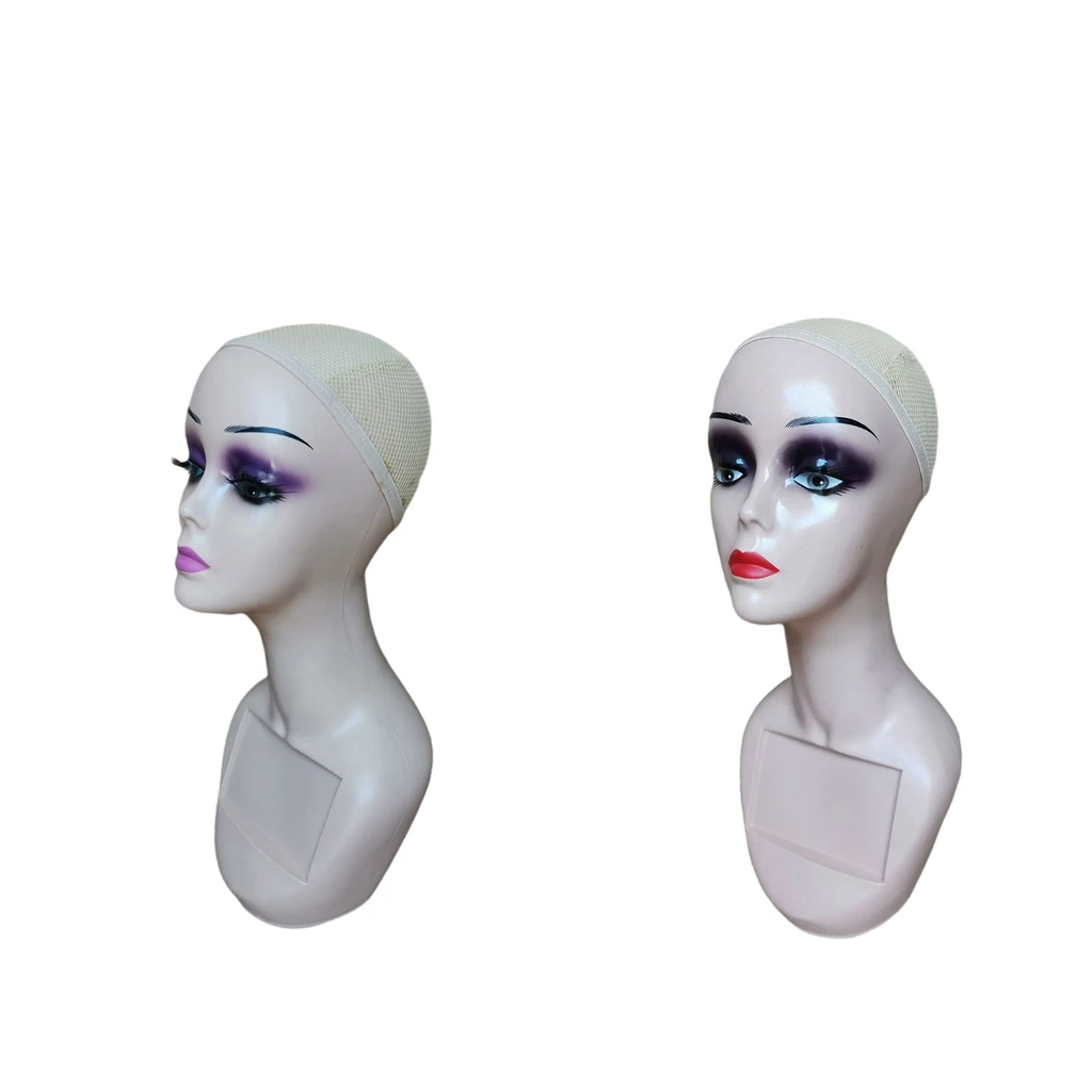 Bald 14" Mannequin Head Female for Wig Making Display Wigs Styling Training 
