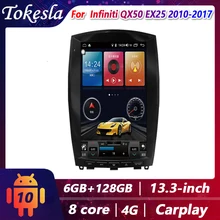 Tokesla Car Audio For Infiniti QX50 EX25 Radio 2 Din Android Tesla Stereo Receiver Central Multimedia Dvd Video Players screen