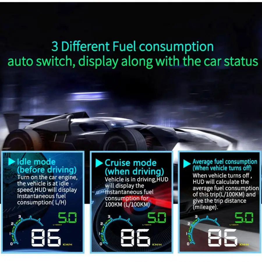 Автомобильный Универсальный 4 дюйма Дисплей тире Экран D3000 HUD ODB2 Системы Дисплей автомобильные аксессуары на лобовое стекло Дисплей