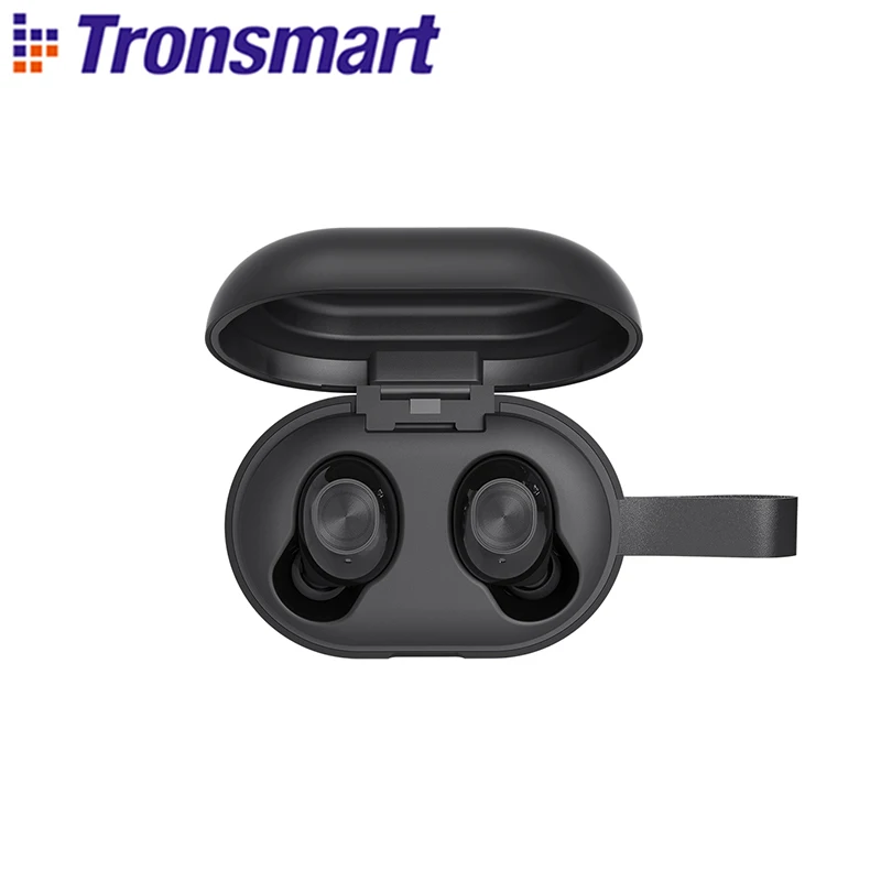 [] оригинальные наушники Tronsmart Spunky Beat TWS Bluetooth 5,0 с QualcommChip с глубоким басом, водонепроницаемые беспроводные наушники - Цвет: Black