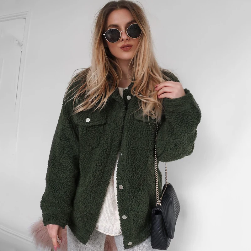 Lossky/женская модная куртка с длинным рукавом Сезон осень зима Фланелевые плюшевые