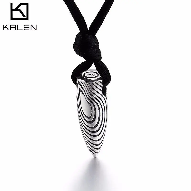 

New Style Wolf Warriors 2 Cold Front Wu Jing Celebrity Style Bullet Necklace Cool Retro Men Pendant S925 Silver