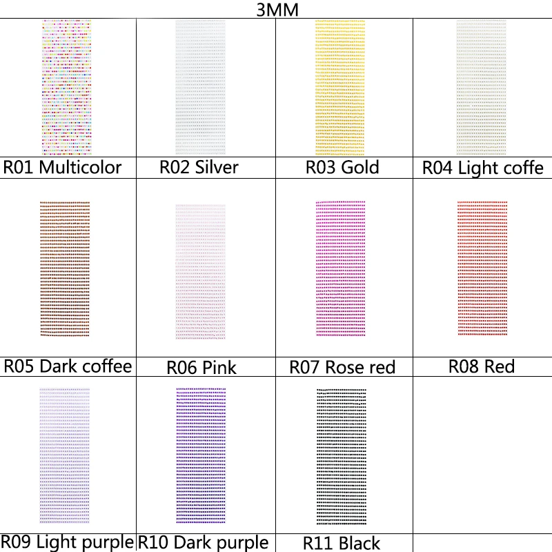 1040pcs/Sheet Mobile PC Diy Acrylic Decals Glitter Bling Rhinestone Self Adhesive Scrapbooking Car Art Sticker Bags Shoes Decor