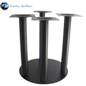 

zhuoyue furniture legs High quality black round marble pedestal Table Legs Wrought Iron metal inox table base