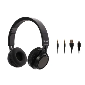 

Headphones BLAST BAH-815 BT, wireless, on-ear, microphone, BT v4.2, 250 mAh, black 4223390
