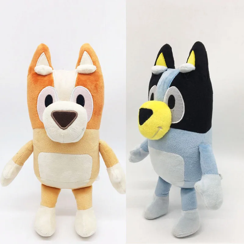 Juguete de peluche de dibujos animados para niños, juguete de felpa suave de 28cm con diseño de perro Bingo, azul