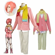 Mitsuba Sousuke – Costume de Cosplay, perruque rose, Anime Jibaku Shounen, toilette, Hanako kun, uniforme 