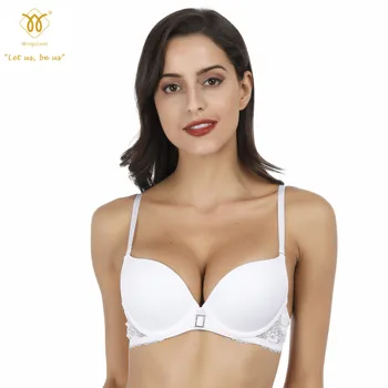 

Winslove Push Up Bras for Women Solid T- Shirt Bra Padding Underwire Lingerie Underwear Everyday Non-Convertible Straps