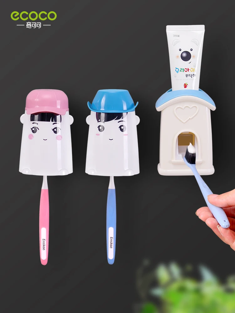 

Love Apartment Wash Set Automatic Toothpaste Couple Couple Dustproof Cup Creative Toothbrush Toothpaste Stand