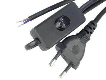 

CHANCS Certified European Standard Flat Wire Power Cable Lamp Cord Inline Power Switch Length 1.5m