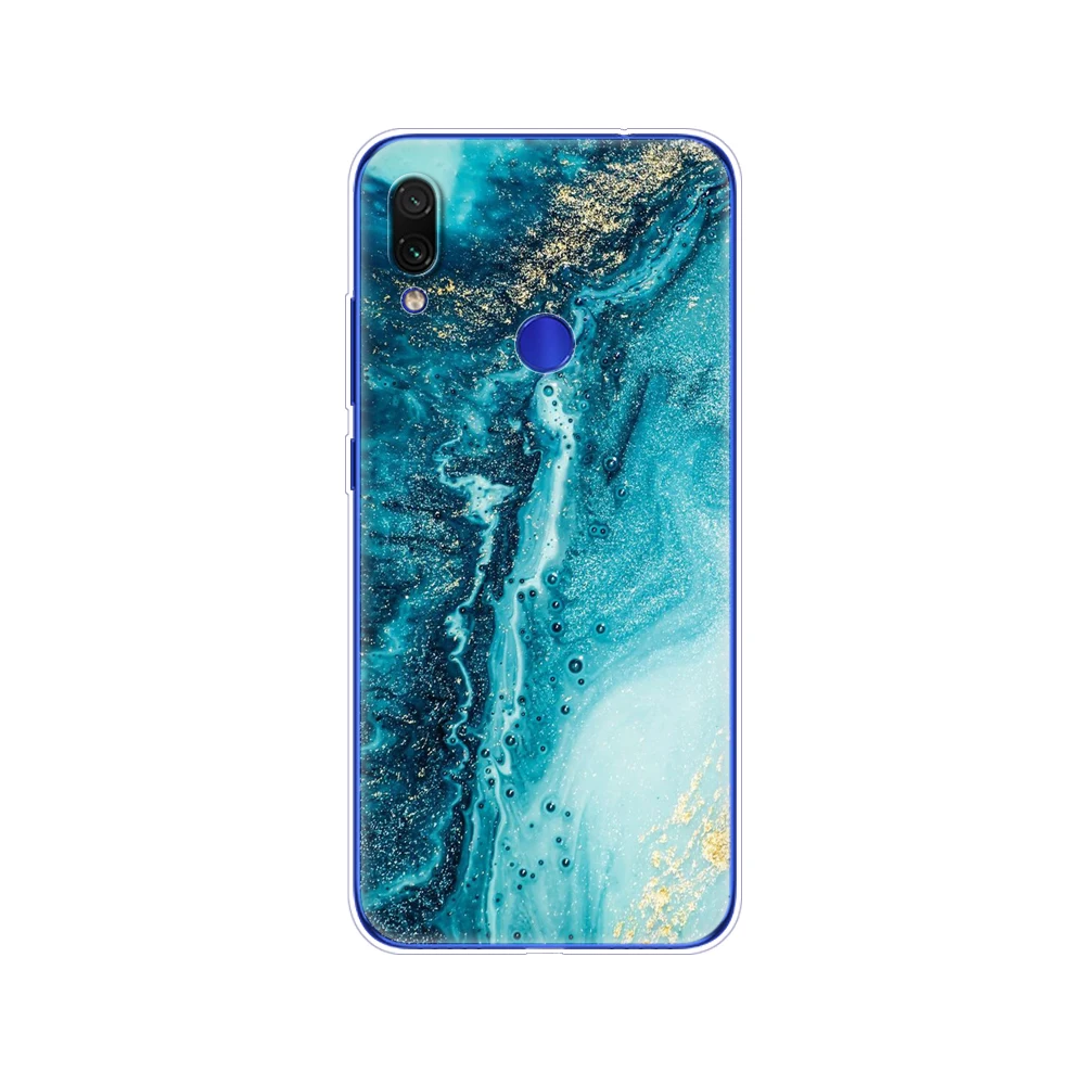 For xiaomi Redmi Note 7 Case Silicone Painting Soft TPU For xiaomi Redmi Note 7 Case 6.3 inch Fundas Coque Redmi NOTE 7 PRO Case cases for xiaomi blue Cases For Xiaomi