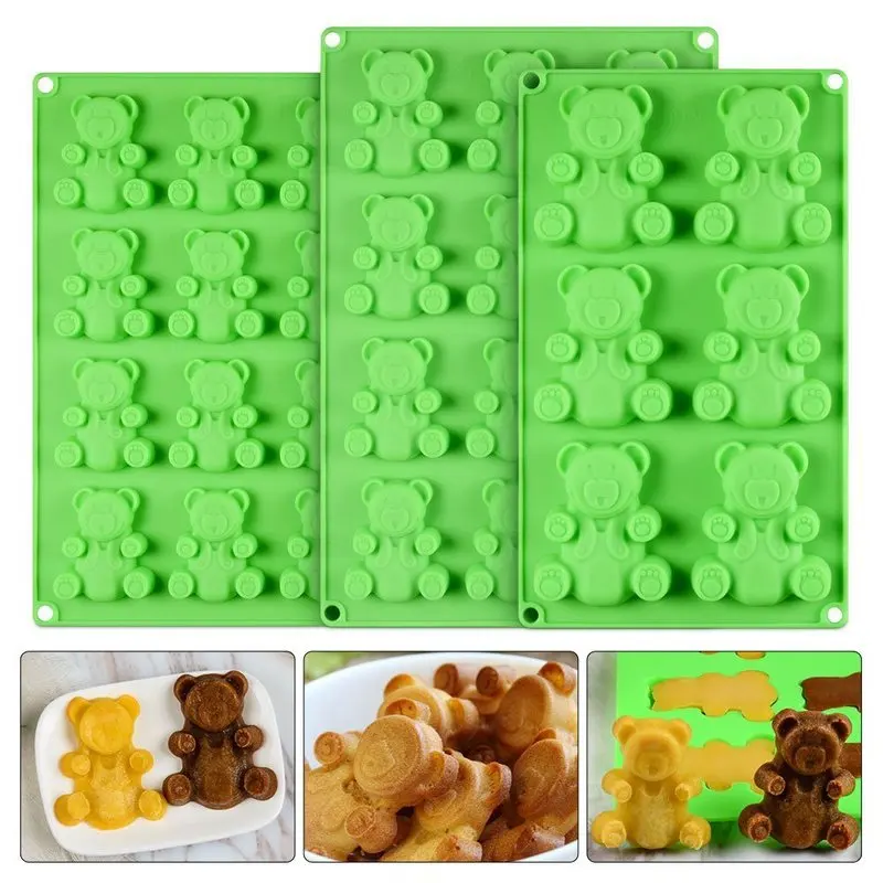 Creative Bear Cookie Silicone Mold Chocolate Pudding Fudge Ice Cube Food Grade High Temperature Resistance | Дом и сад
