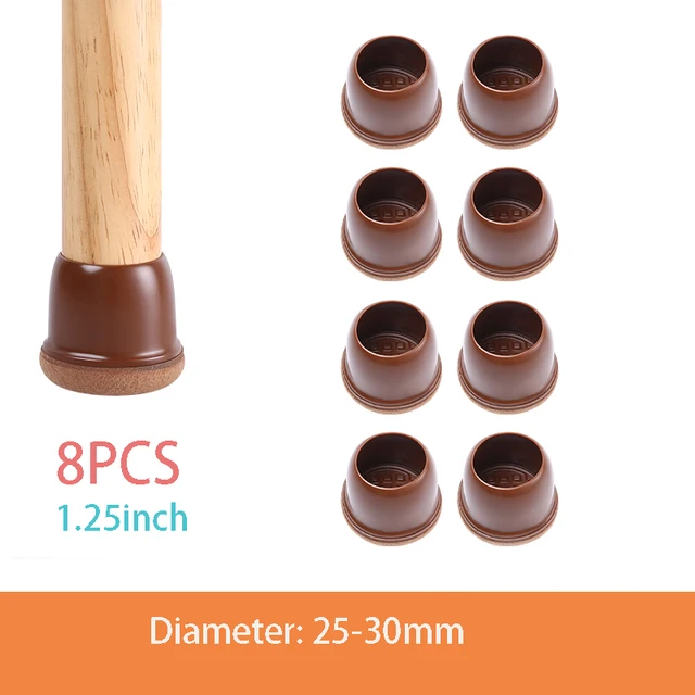 Table Chair Leg Protector Covers Thick Rubber Felt Bottom Furniture Pads Floor Protectors Feet Caps No Scratches Reduce Noice Diameter 25-30mm