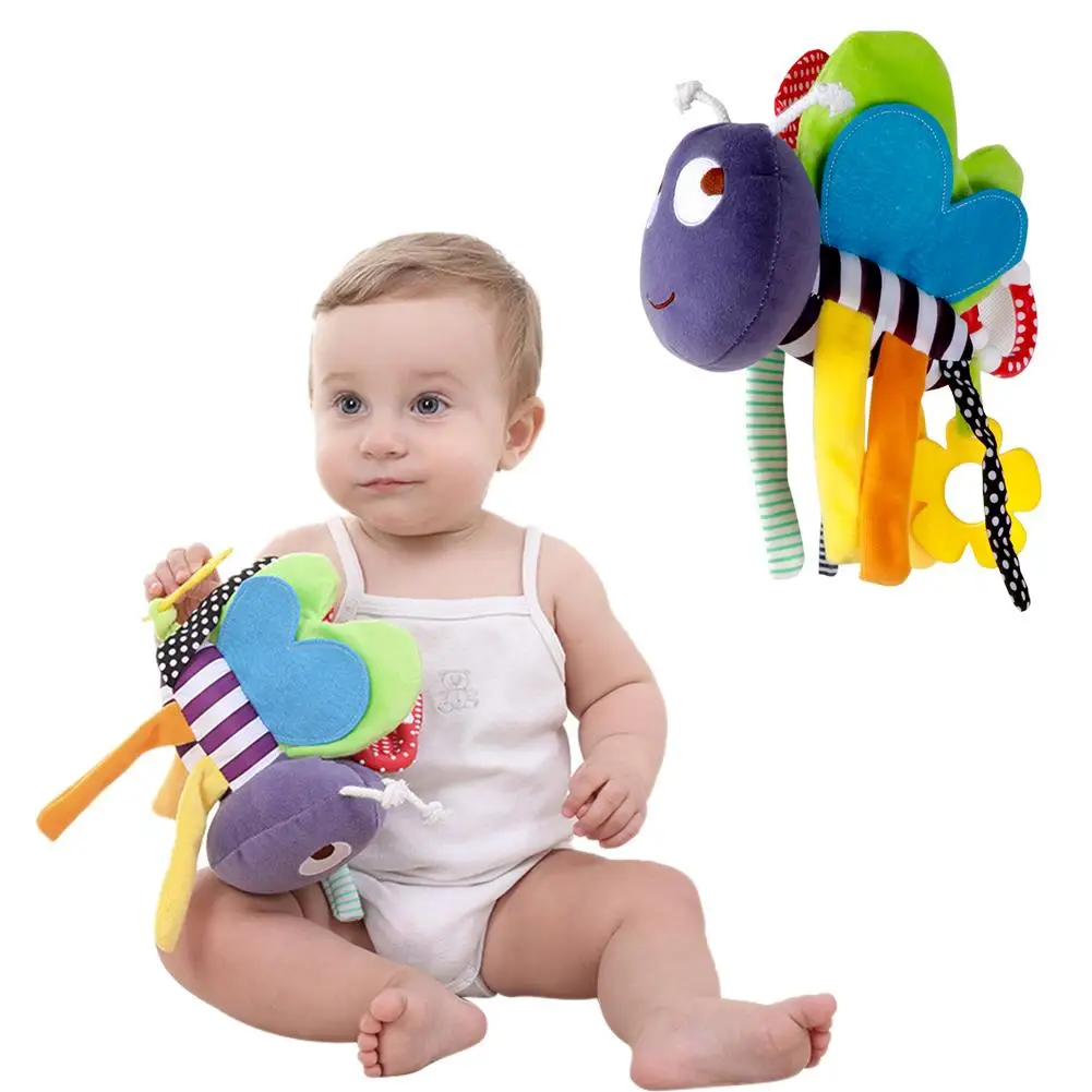 

Cute Bees Baby Plush Comfort Doll Car Bed Hanging Decor Toys for Girls and Boys Newborn Crib Toys Car seat toys Baby Stroller To