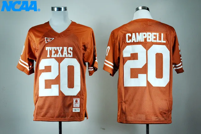 Новое поступление, высокое качество, футболка Texas Earl Campbell#20, спортивные майки, S-XXXL