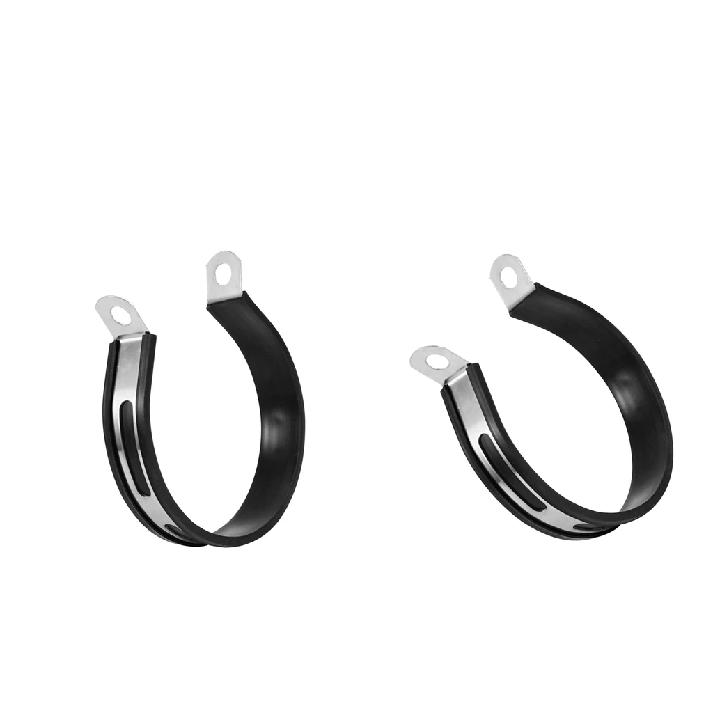 2x Exhaust Clamp Clip Engine Motorcycle Exhaust Pipe Steel Mounting Bracket