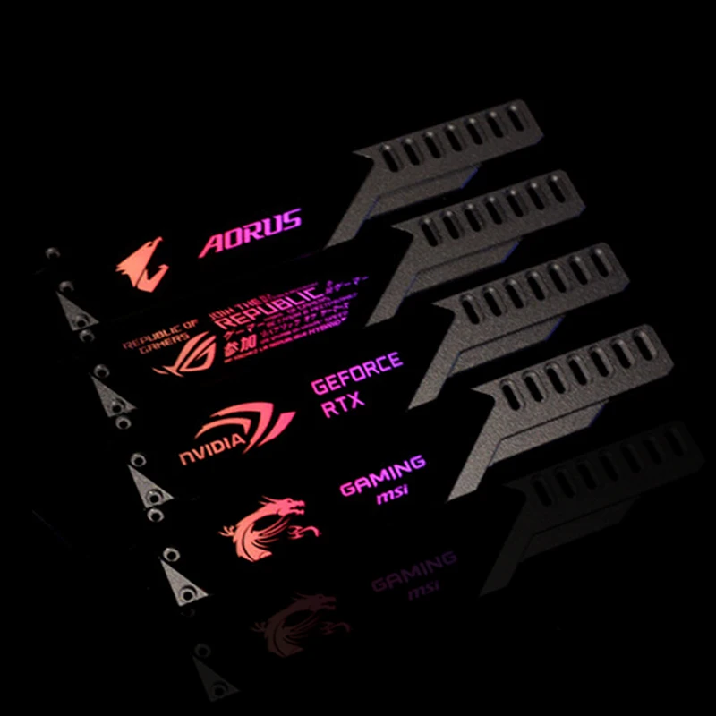 Держатель GPU кронштейн из алюминиевого сплава видеокарта Jack 5V 3 Pin ARGB/12 V 4PIN RGB VGA рамка NVIDIA ROG AORUS AURA SYNC Symphony