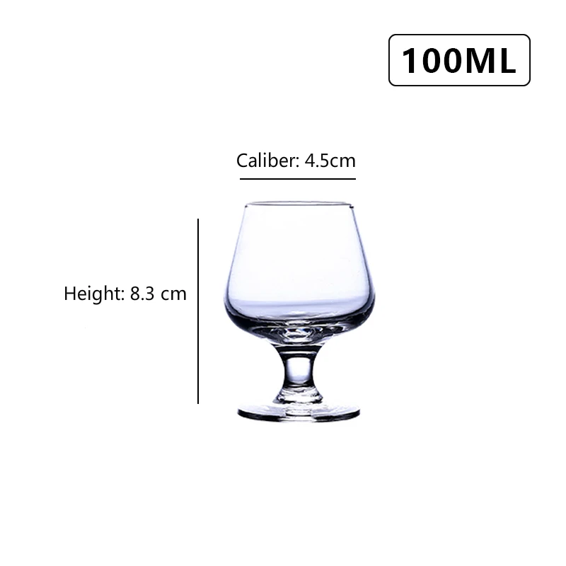 Классический тумблер для виски красный винный коктейль бренди пиво водка Маргарет Кубок для шампанского стеклянный бар бытовой высокой емкости посуда для напитков - Цвет: Whisky Cup 100ML