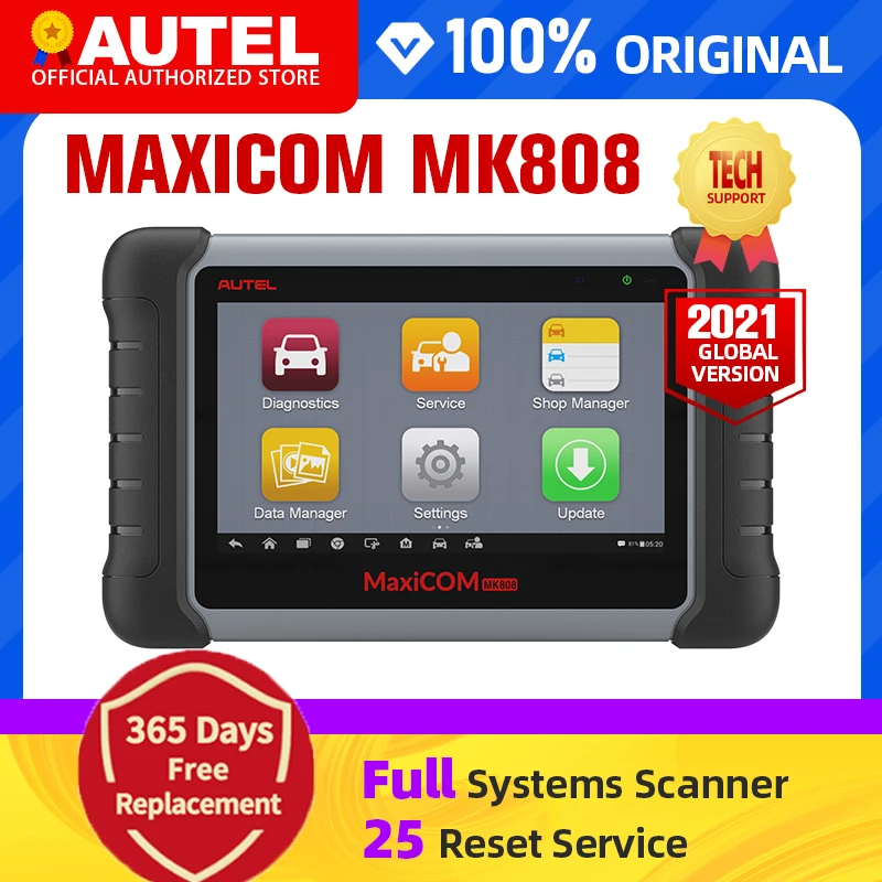 Autel maxicom mk808 mx808 obd obdii ferramenta de diagnóstico obd2 scanner completo de sistemas diagnóstico scanner autel tablet scanner automotivo