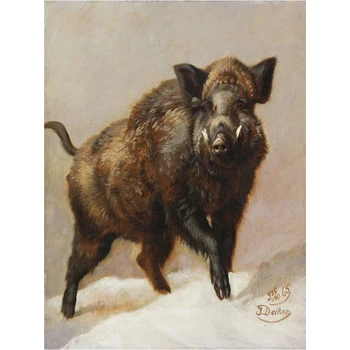 

Full square Diamond embroidery Wild boar diy 5d Diamond Painting cross stitch Icon rhinestone pattern Home decoration stickers