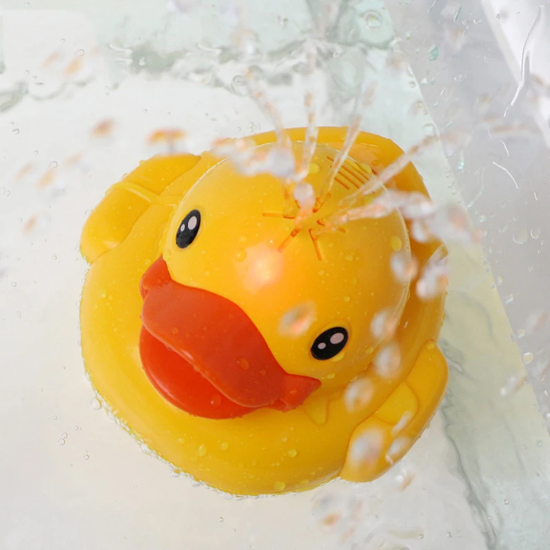 

Bath toys duck spray Water Rotating With Shower Pool Cute Water Toys Children Toddler Swimming Party Bathroom LED Lights Toys