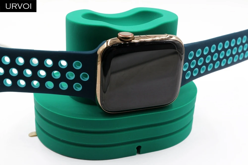 Подставка для часов URVOI силиконовая подставка apple watch series 5/4/3/2/1 2 в 1 зарядная док