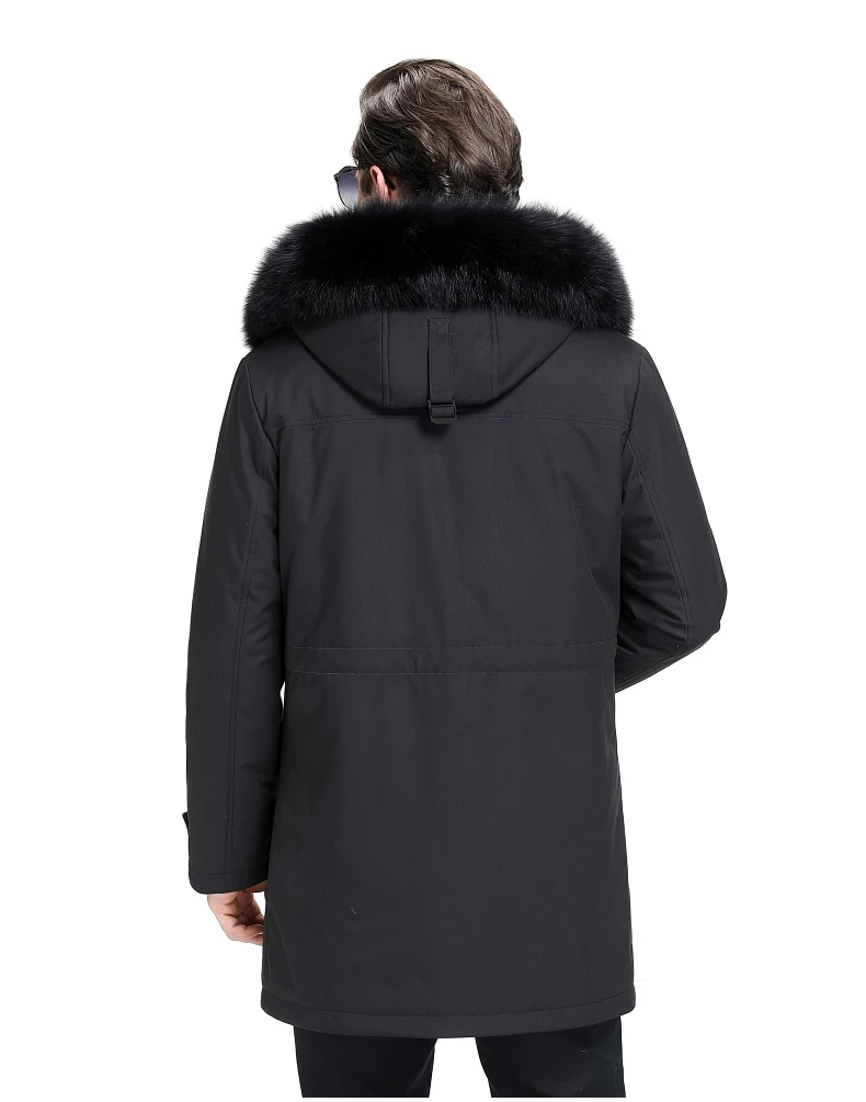 New men's down jacket with detachable rabbit fur (9)