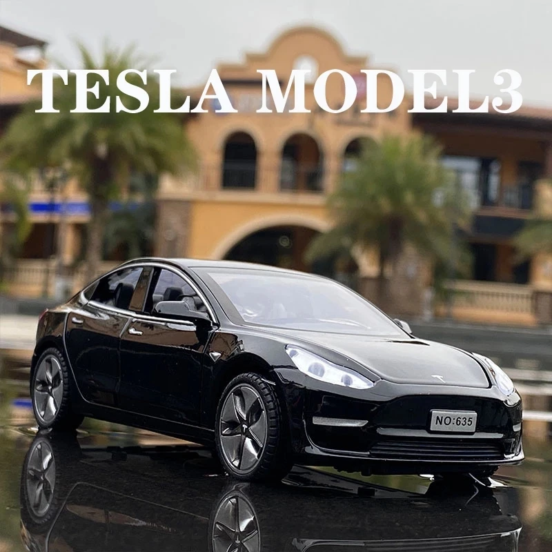 Jouet de voitures modèle X moulé sous pression, 1:Modèle de voiture jouet à  tirer en alliage Tesla X90, échelle 32, ouverture de porte de véhicule en