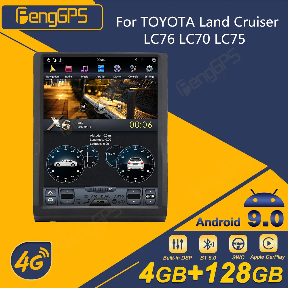 

For TOYOTA Land Cruiser LC76 LC70 LC75 Android Car Radio Tesla Screen 2Din Stereo Receiver Autoradio Multimedia DVD Player GPS