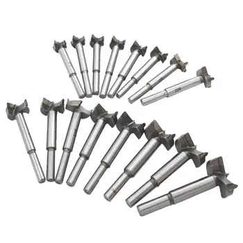 

16pcs 15-35mm Forstner Carbon Steel Boring Drill Bits Woodworking Self Centering Hole Saw Tungsten Carbide Wood Cutter Tools Set