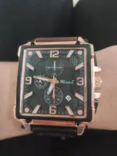 Reloj deportivo para hombre, cronógrafo de cuarzo, con Esfera Grande cuadrada de cuero, marca superior de lujo, a la moda, resistente al agua, nuevo, 2021