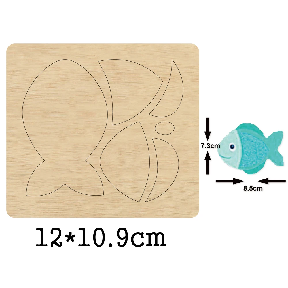 

Fish Pendant Earring Wooden Mold Wood Dies For DIY Leather Cloth Paper Craft Fit Common Die Cutting Machines on the Market 2020