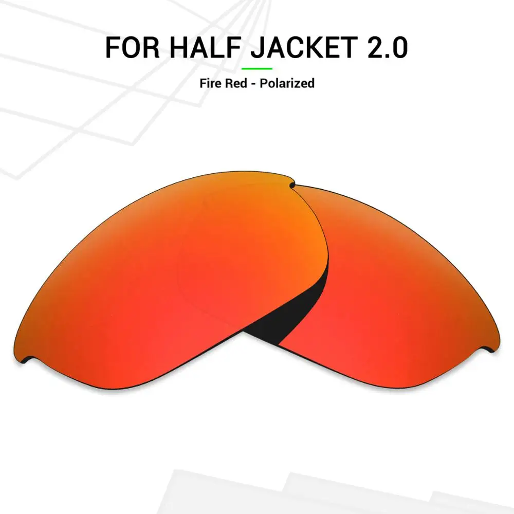 Mryok ПОЛЯРИЗОВАННЫЕ замены Оптические стёкла для Oakley Half Jacket 2.0 Солнцезащитные очки для женщин огонь красный