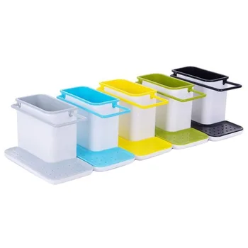 

Plastic Racks Organizer Caddy Storage Kitchen Sink Utensils Holders Drainer Integrated Drainer Good Kitchen Tool