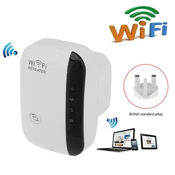 

ALLOYSEED Wireless WiFi Repeater Wifi Range Extender Router Wi-Fi Signal Amplifier 300Mbps 2.4GHz Wi Fi Access Point Booster UK